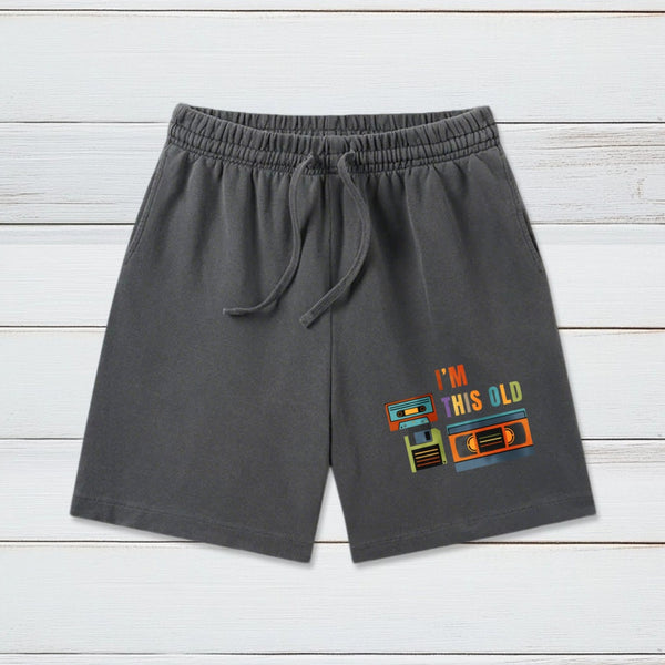 Im This Old Vintage Geeky Washed Shorts