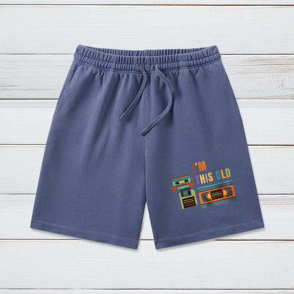 Im This Old Vintage Geeky Washed Shorts