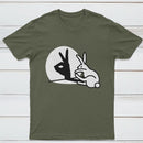 Funny Rabbit Hand Shadow Puppets Bunny Figure Pop Art T-Shirt