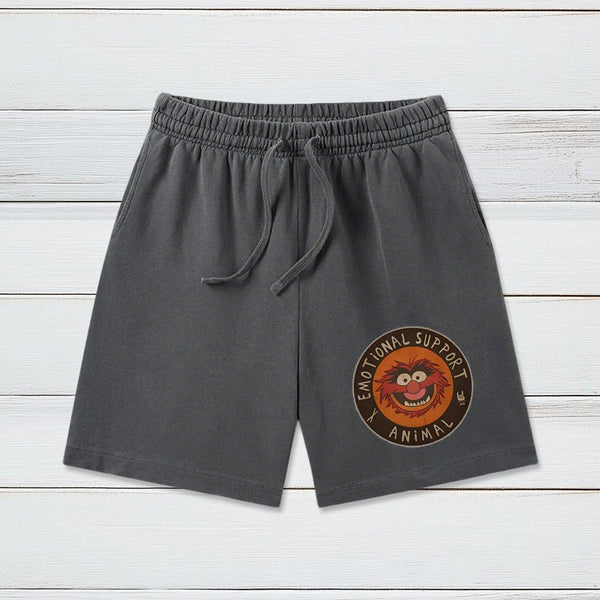 Vintage 70s Muppets Emotional Support Animal Geeky Washed Shorts