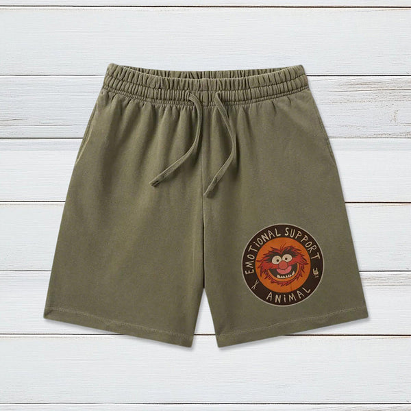 Vintage 70s Muppets Emotional Support Animal Geeky Washed Shorts