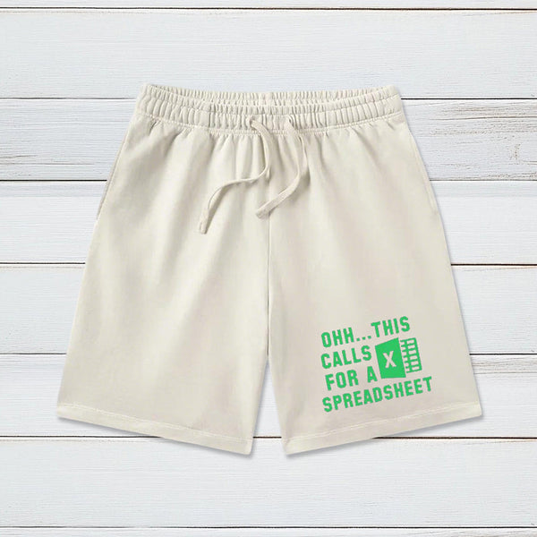 Ohh This Calls for a Spreadsheet Geeky Washed Shorts
