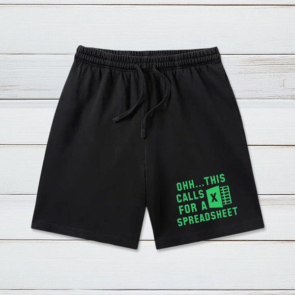 Ohh This Calls for a Spreadsheet Geeky Washed Shorts