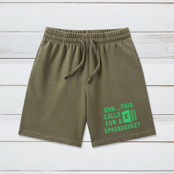 Ohh This Calls for a Spreadsheet Geeky Washed Shorts