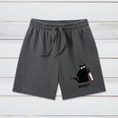 What Funny Cat Geeky Washed Shorts