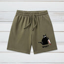 What Funny Cat Geeky Washed Shorts