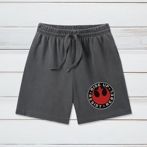 Resist Rebel Rise Up Geeky Washed Shorts