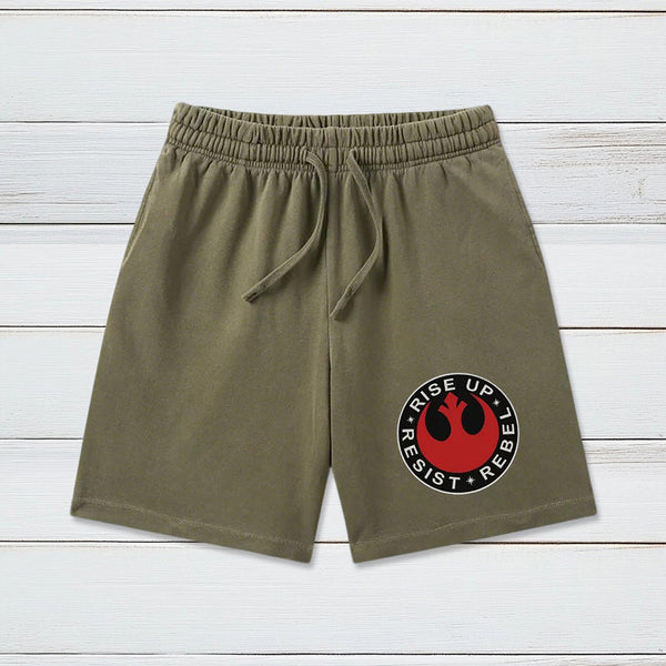 Resist Rebel Rise Up Geeky Washed Shorts