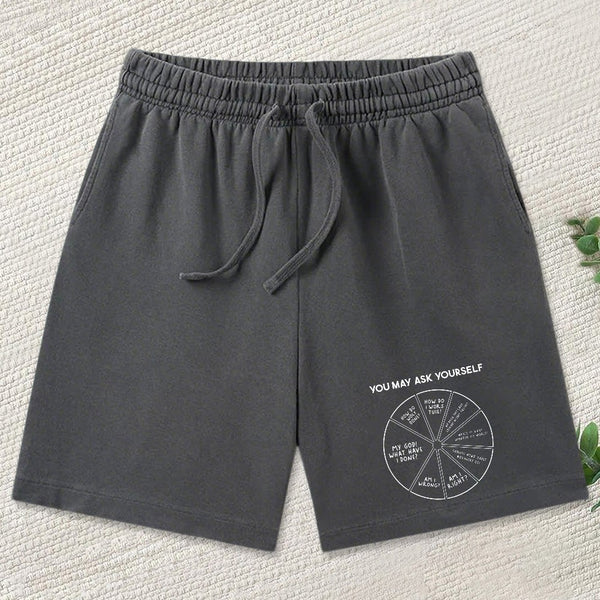 You May Ask Yourself InkeStyle Washed Shorts