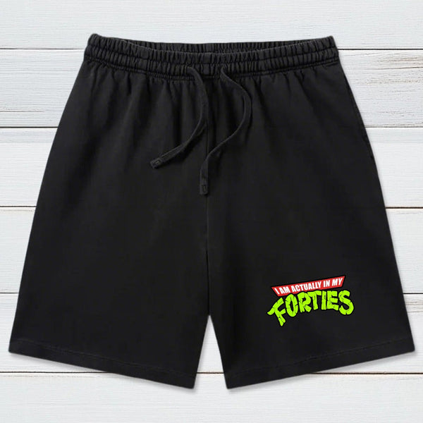 I Am Actually In My Forties InkeStyle Washed Shorts