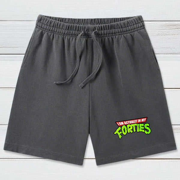 I Am Actually In My Forties InkeStyle Washed Shorts