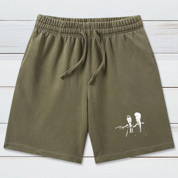 Beavis And Butthead Pulp Fiction Geeky Washed Shorts