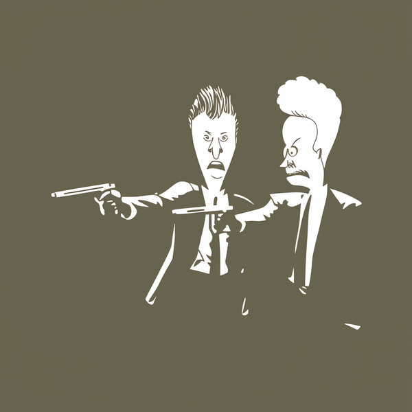 Beavis And Butthead Pulp Fiction Geeky Washed Shorts
