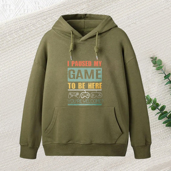 I Paused My Game To Be Here Inkestyle Hoodie