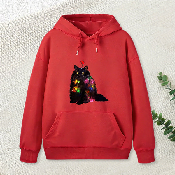 Christmas Lights Cat Inkestyle Hoodie