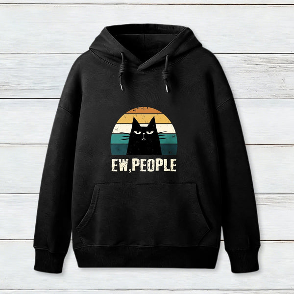 Ew People Funny Cat Inkestyle Hoodie