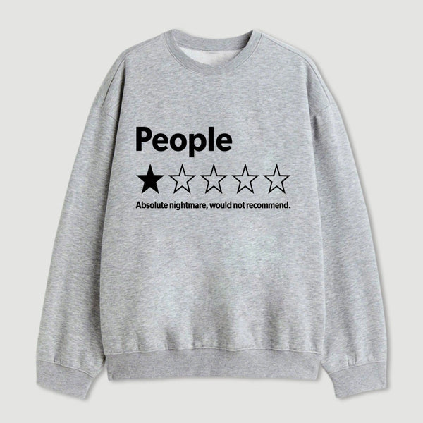 Funny 1-Star Review Graphic Sweatshirt