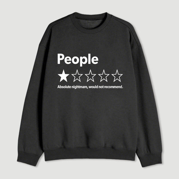 Funny 1-Star Review Graphic Sweatshirt