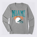 Vintage Football Hometown Team Print Long Sleeve T-Shirt