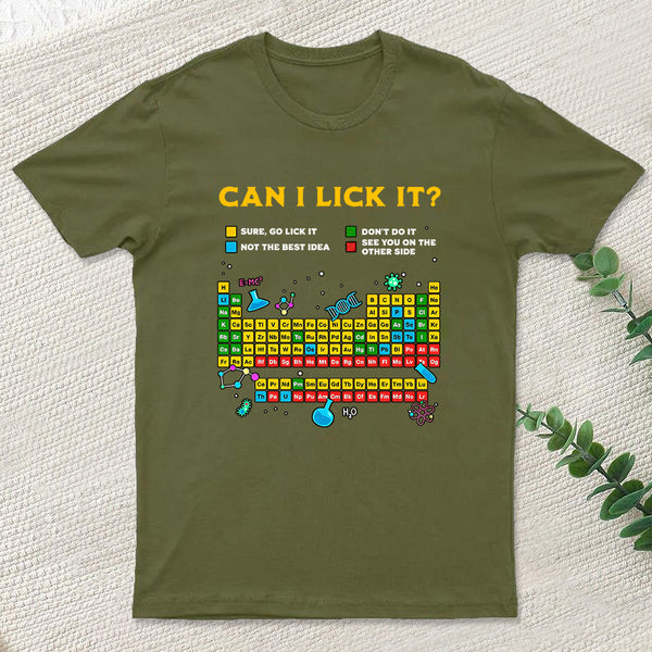 Can I Lick It Periodic Table Inkestyle T-Shirt