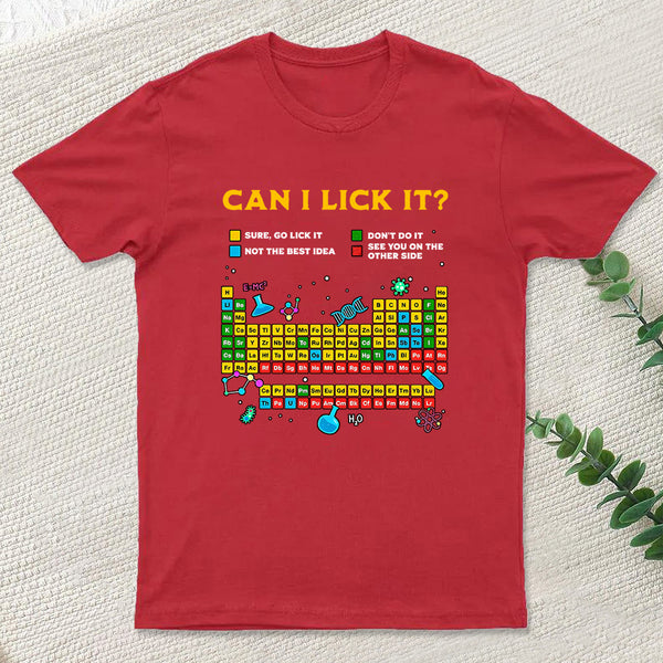 Can I Lick It Periodic Table Inkestyle T-Shirt