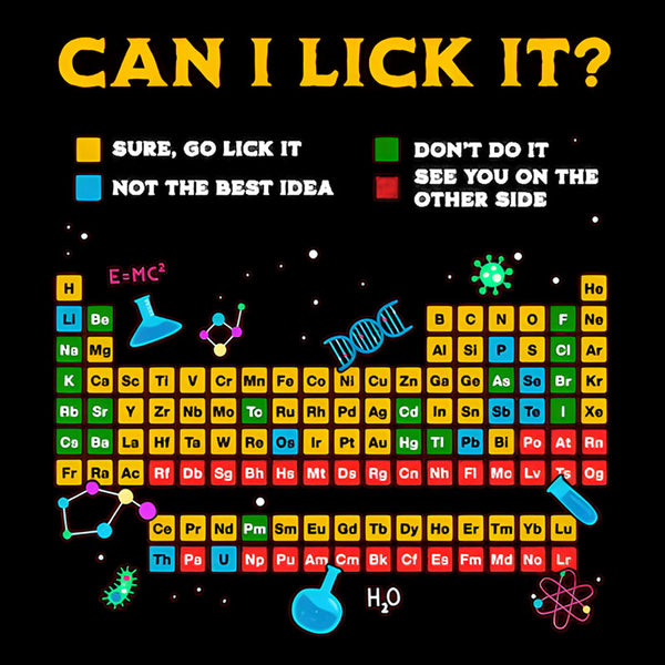 Can I Lick It Periodic Table Inkestyle T-Shirt