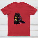 Christmas Lights Cat InkeStyle T-Shirt