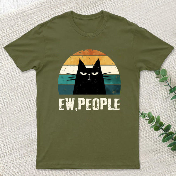 Ew People Funny Cat InkeStyle T-Shirt