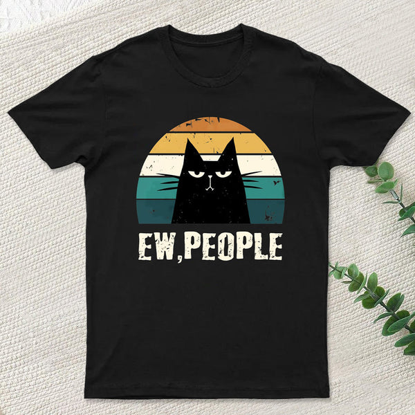 Ew People Funny Cat InkeStyle T-Shirt