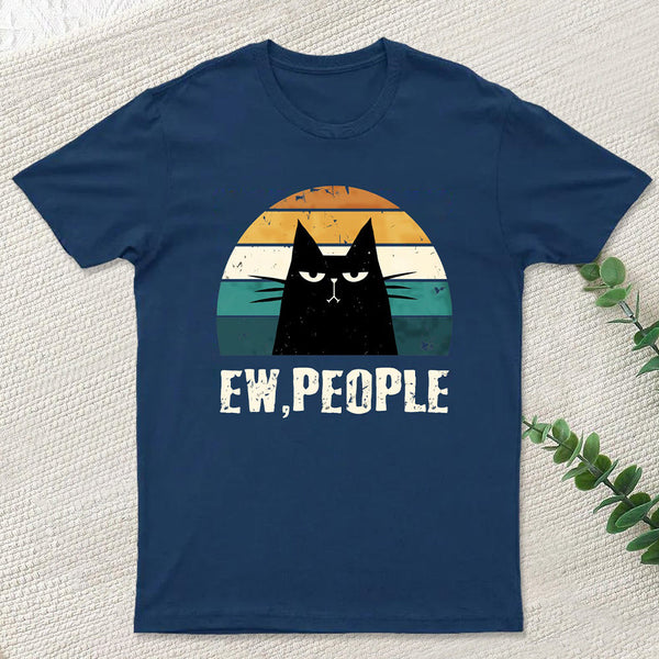 Ew People Funny Cat InkeStyle T-Shirt