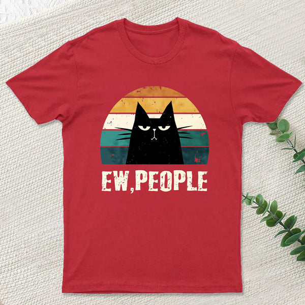 Ew People Funny Cat InkeStyle T-Shirt