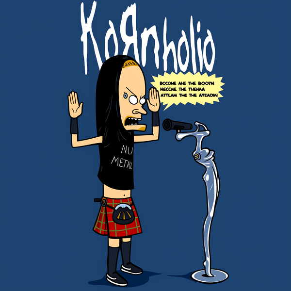 Nu Metal Rock Band Cartoon Parody T-Shirt