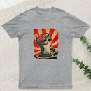 Rock Music Cat Vintage Geek T-Shirt