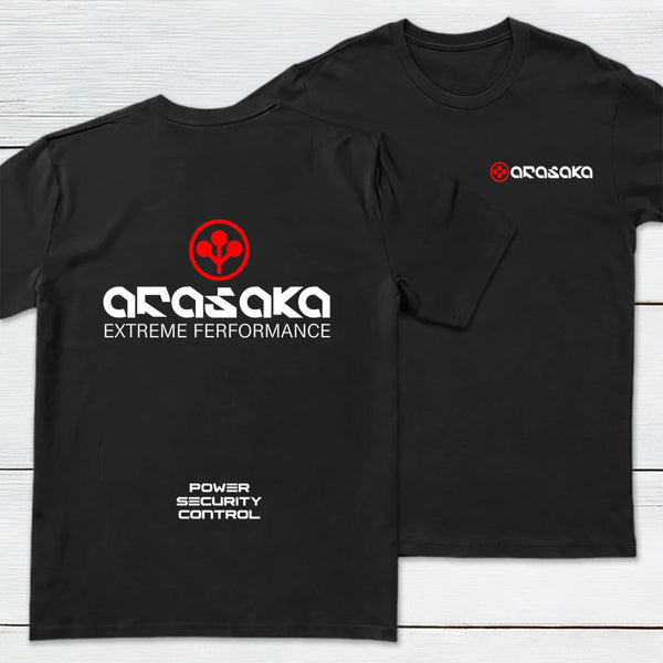 Arasaka Front and Back Printed Geek T-Shirt