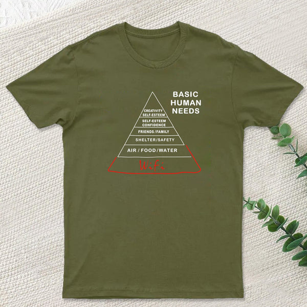 Human Needs Wifi Geek T-Shirt