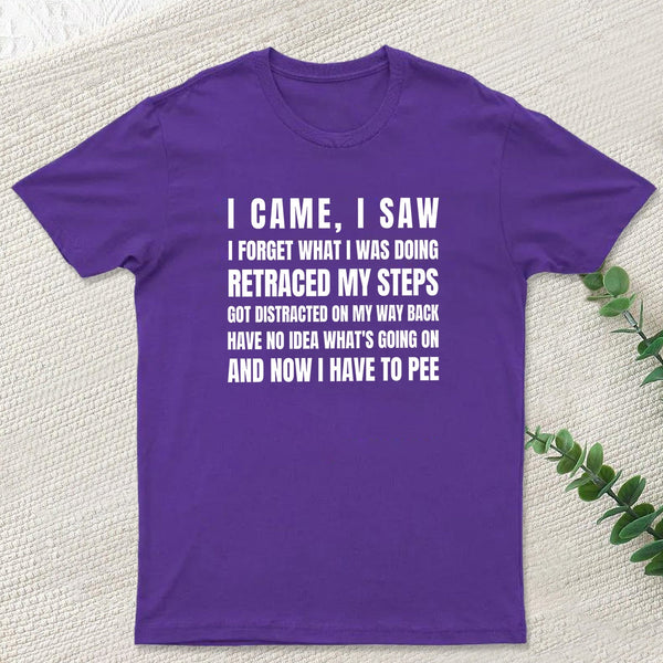I Came, I Saw, I Have To Pee T-Shirt