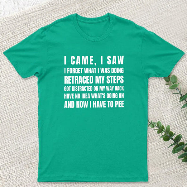 I Came, I Saw, I Have To Pee T-Shirt
