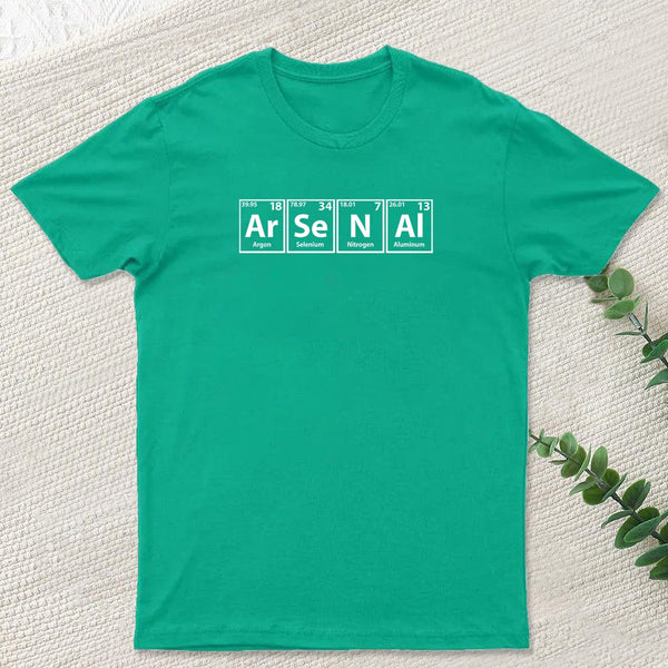Arsenal (Ar-Se-N-Al) Periodic Elements Spelling T-Shirt