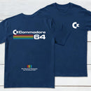 Commodore 64 White Front and Back Printed Geek T-Shirt