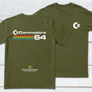 Commodore 64 White Front and Back Printed Geek T-Shirt