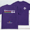 Commodore 64 White Front and Back Printed Geek T-Shirt