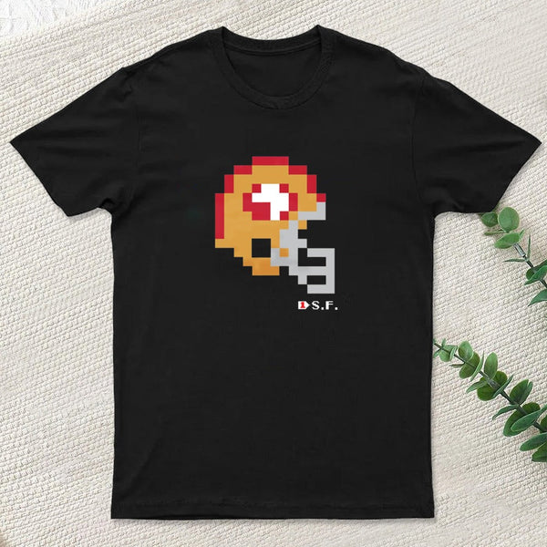49ers Tecmo Bowl Helmet Geek T-Shirt