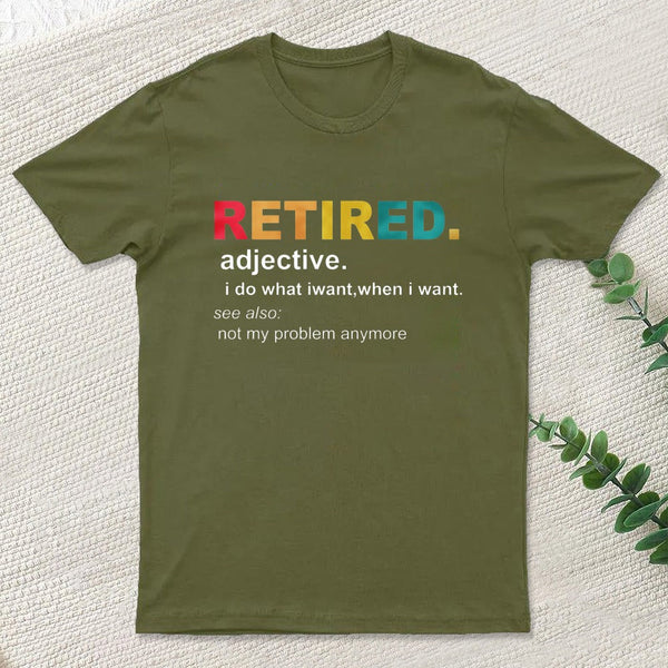 Retired Definition, Funny Retired Classic Geek T-Shirt