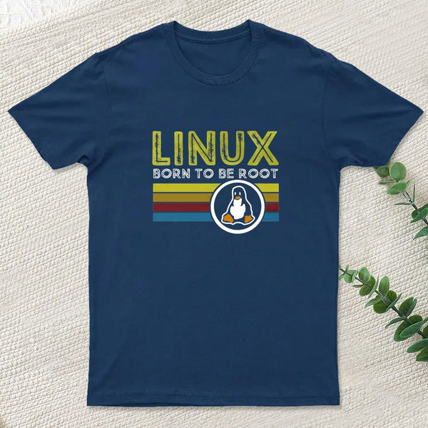 Linux Born To Be Root Geek T-Shirt