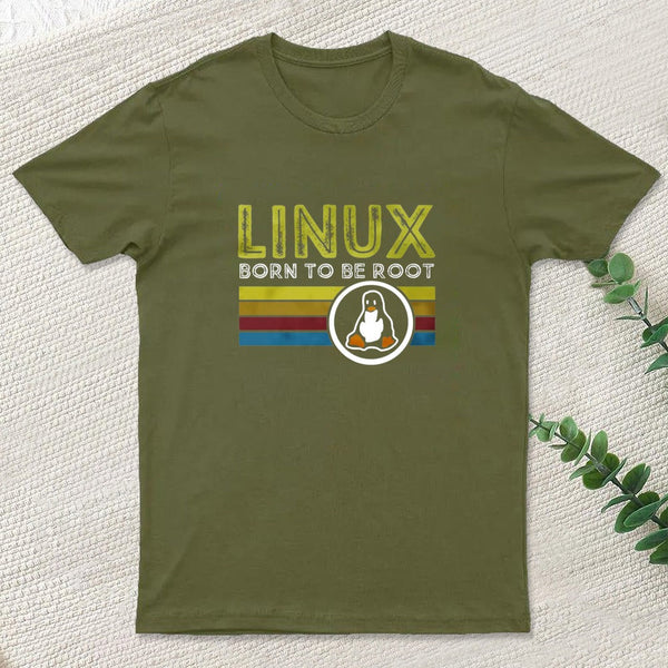 Linux Born To Be Root Geek T-Shirt