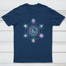 Scifi Holographic Geometric Dice T-Shirt