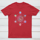 Scifi Holographic Geometric Dice T-Shirt