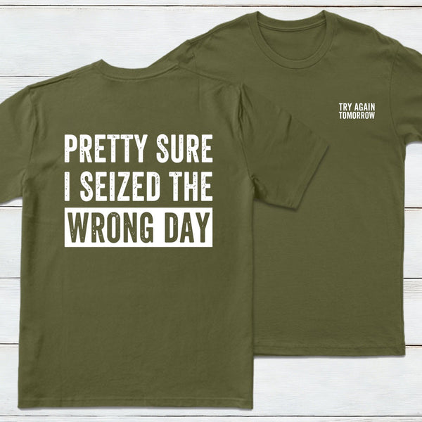 Try Again Tomorrow Front And Back Printed Inkestyle T-Shirt