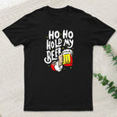 Ho Ho Hold My Beer Funny Santa Claus Ugly Sweater Inkestyle T-Shirt