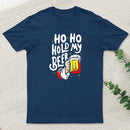 Ho Ho Hold My Beer Funny Santa Claus Ugly Sweater Inkestyle T-Shirt